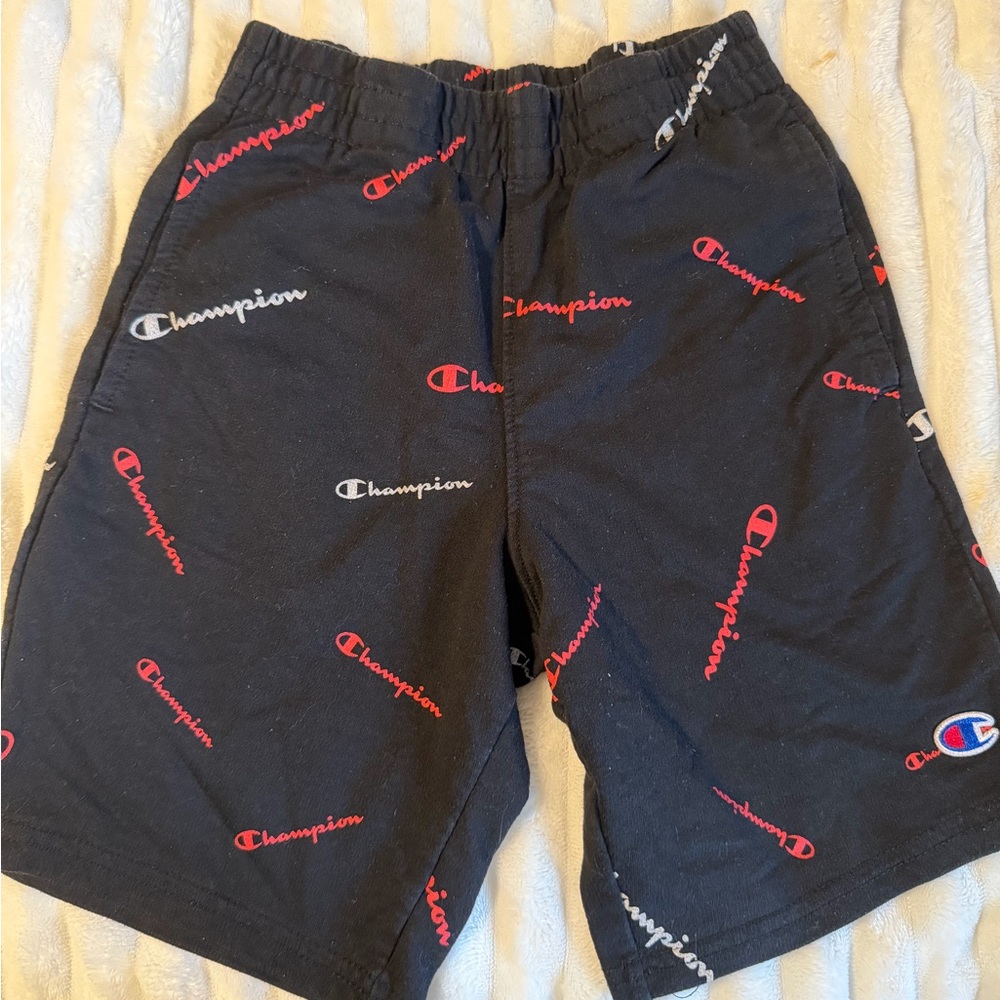 Champion kids Black and Red Athletic Shorts